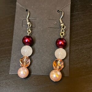 Elegant Multi-Color Beaded Dangle Earrings